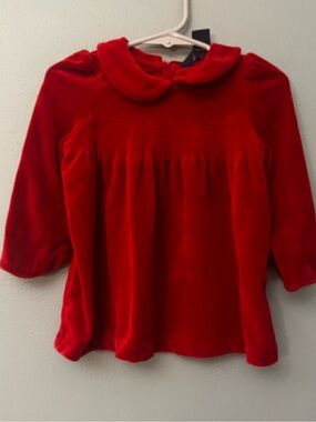 Ralph Lauren Velvet Peter Pan Collar Top
